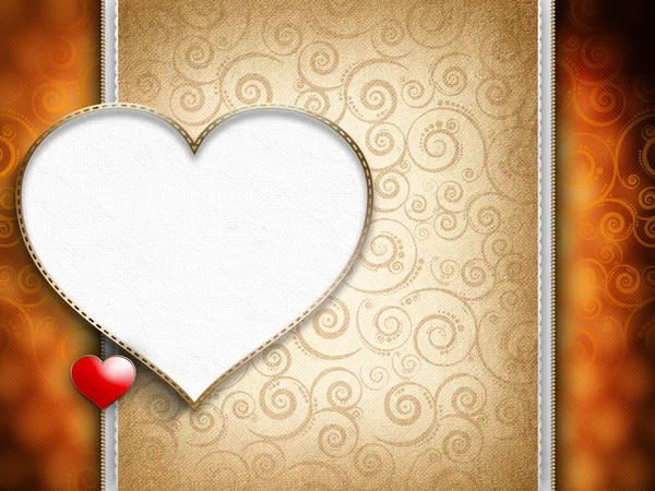 Greeting card template on Valentine's Day — Stock Photo, Image