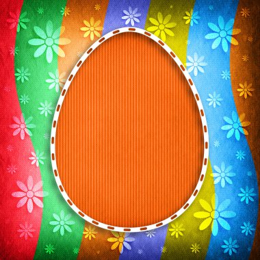 renkli arka plan üzerinde Paskalya yumurta şekli