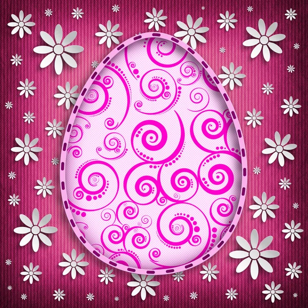 Frohe Ostern Karte - gemusterter Hintergrund in rosa Farben — Stockfoto