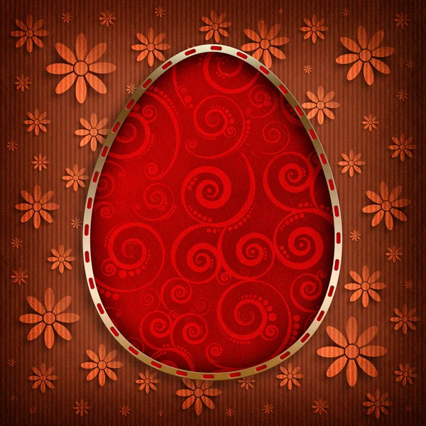 Happy Easter Card - patterned background — Stock Photo, Image