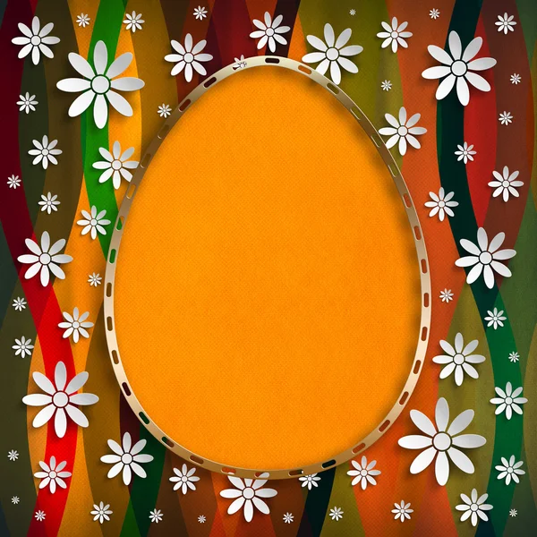 Form des Ostereiers auf farbigem Hintergrund — Stockfoto