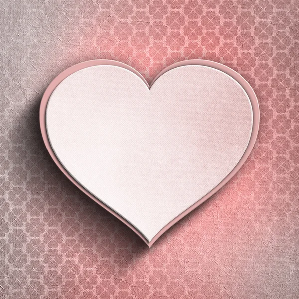 Corazón de San Valentín sobre fondo modelado — Foto de Stock