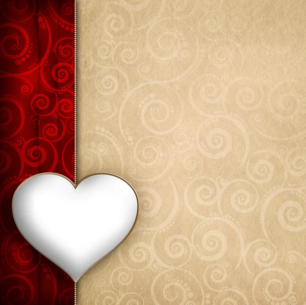 Aftelkalender voor Valentijnsdag kaartsjabloon achtergrond — Stockfoto