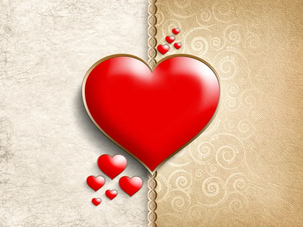 Valentýn - pozadí přání šablony — Stock fotografie