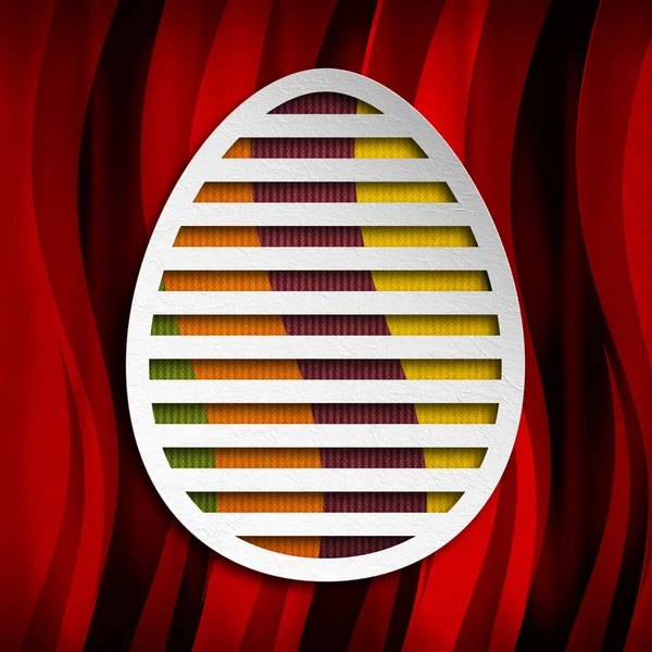 Szczęśliwy szablonu karty Wielkanoc - prosta konstrukcja — Zdjęcie stockowe