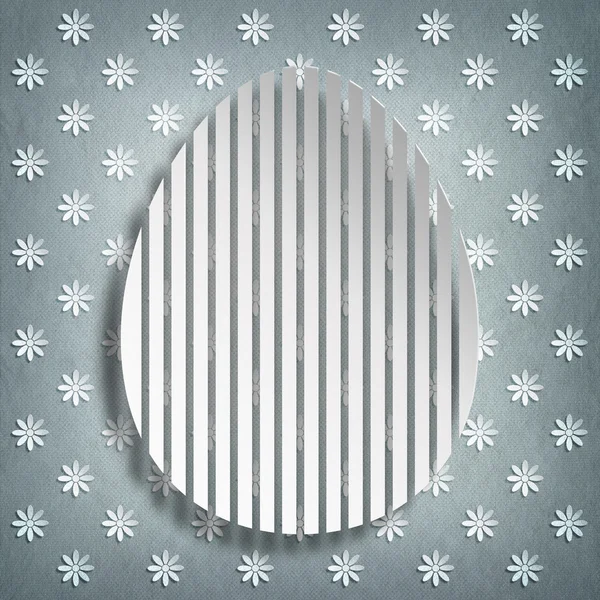 Happy Easter - shape of egg on patterned background — Stock Photo, Image