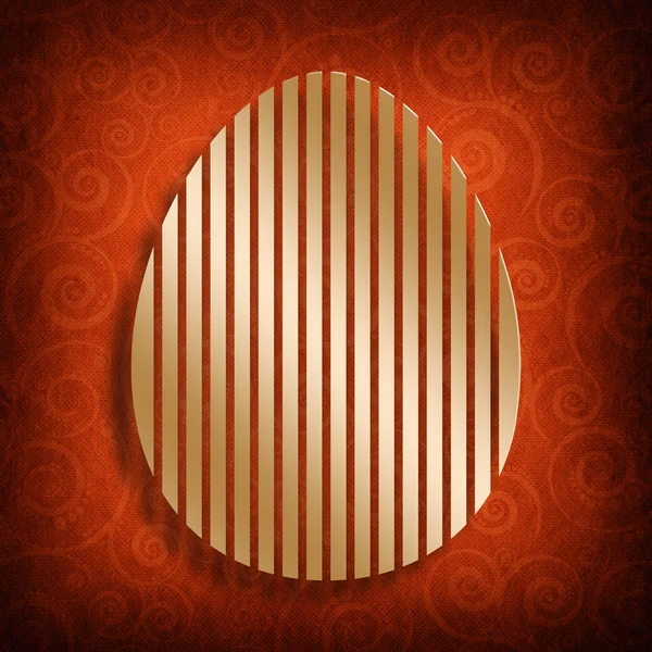 Happy Easter card template - shape of egg — Stock Photo, Image