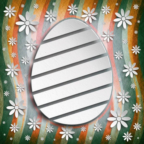 Forme de l'œuf de Pâques sur fond abstrait — Photo