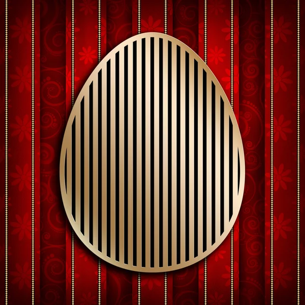 Shape of Easter egg on patterned background — Stock Photo, Image