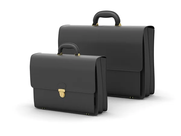 Black business briefcases — Stock Photo, Image