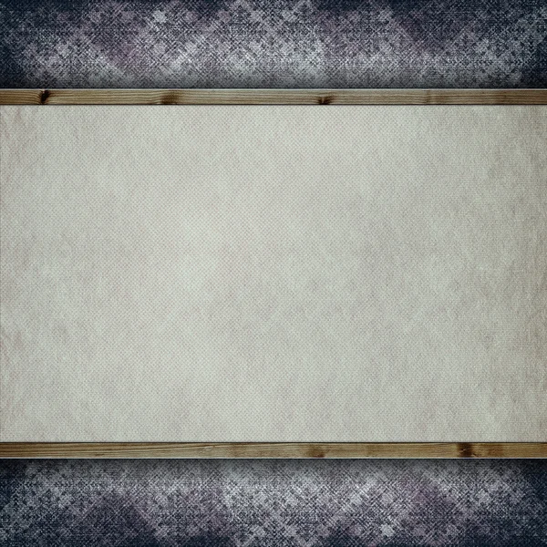 Double-layered background - blank sheet in wooden frame — Stock Photo, Image