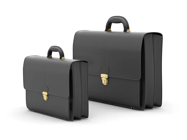 Black business briefcases — Stock Photo, Image