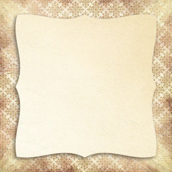 Blank sheet on retro patterned background — Stock Photo, Image