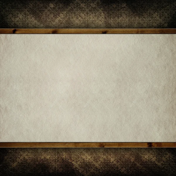 Double-layered background - blank sheet in wooden frame — Stock Photo, Image