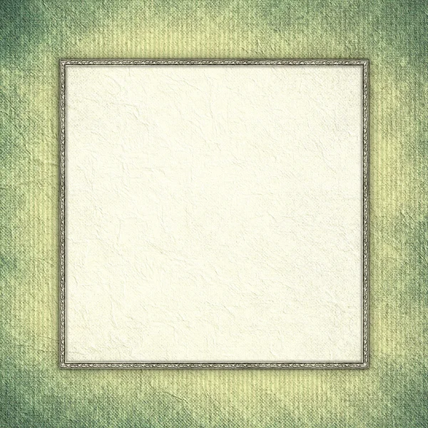 Paper sheet with blank space for text in golden frame — Stock Photo, Image