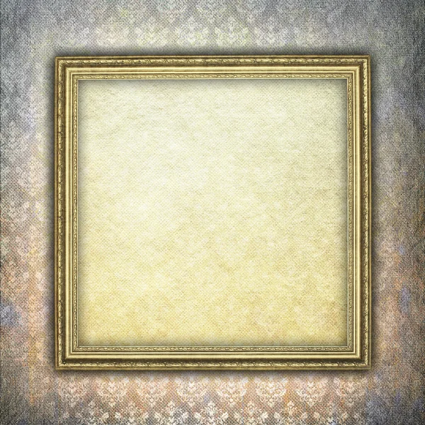 Blank sheet in picture frame on grunge patterned background — Stock Photo, Image