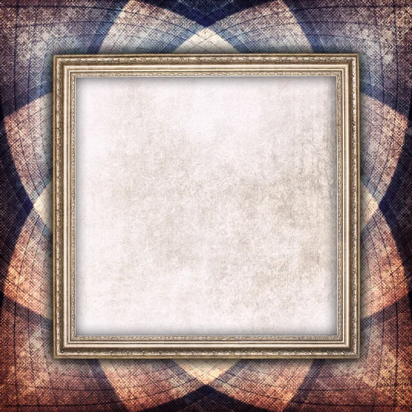 Blank paper sheet in picture frame on rosette background — Stock Photo, Image