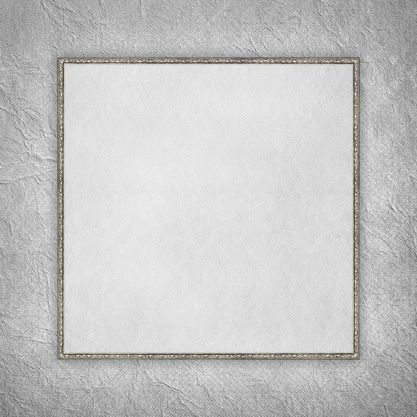 Blanco vel in afbeeldingsframe op verfrommeld papier achtergrond — Stockfoto