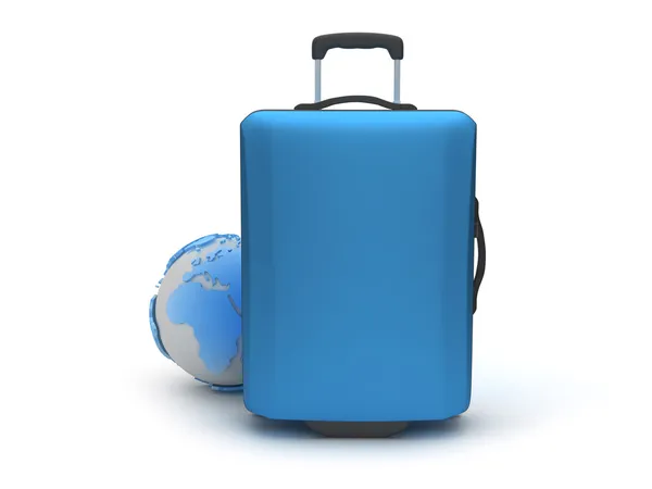 Travel luggage on white background — Stock Photo, Image