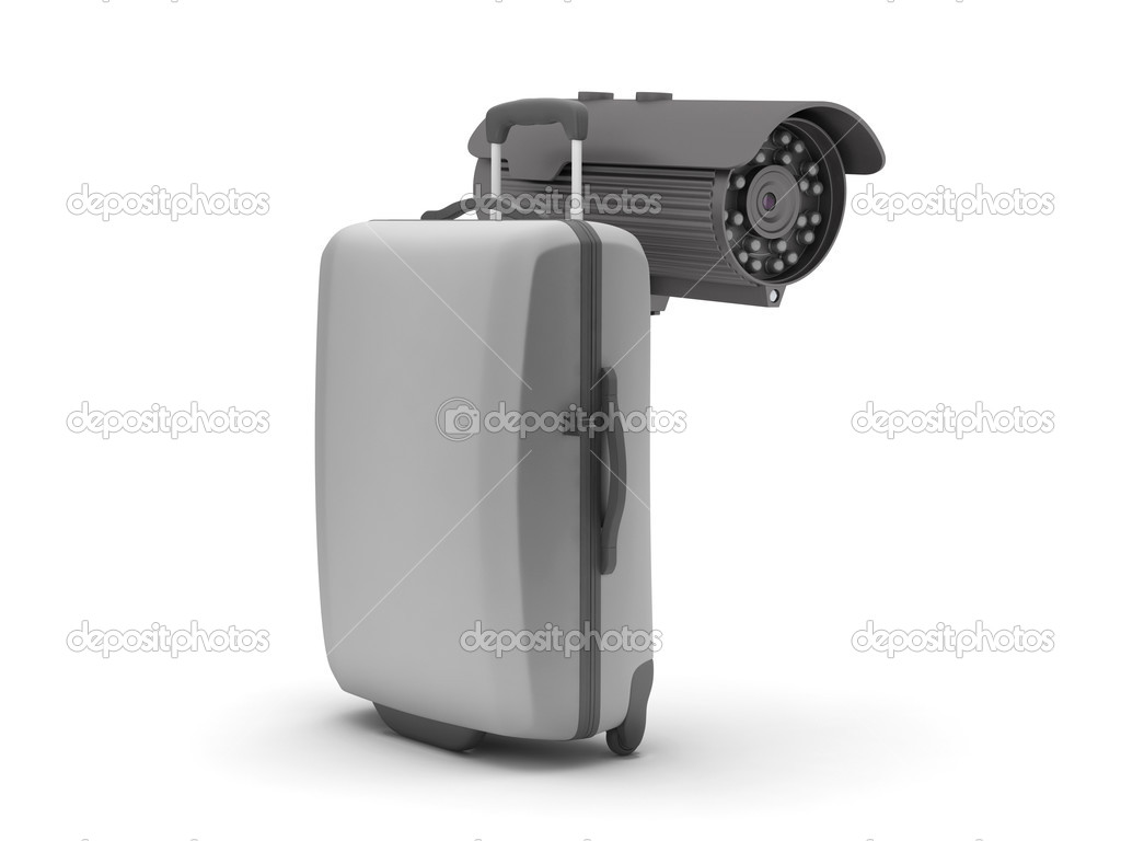 Security - video surveillance camera and suitcase