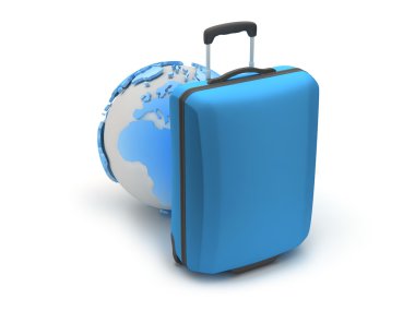 gibi semboller seyahat bavul ve dünya Küre