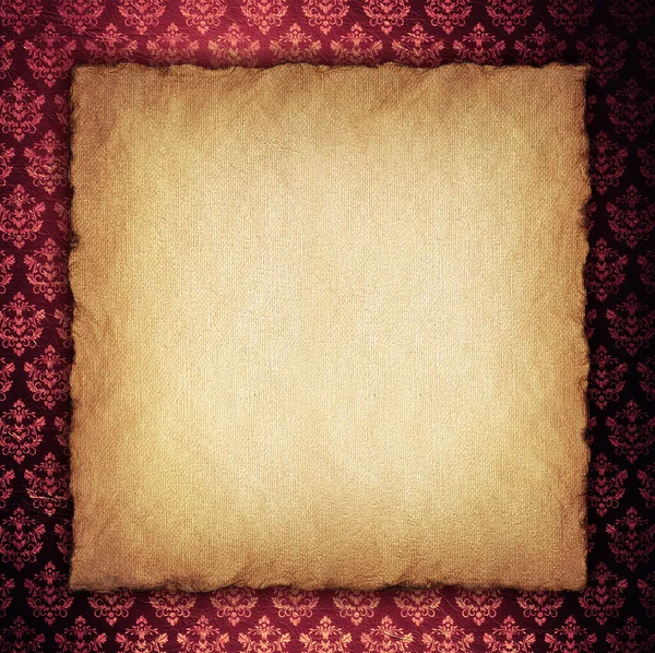 Blank paper sheet on wallpaper background — Stock Photo, Image