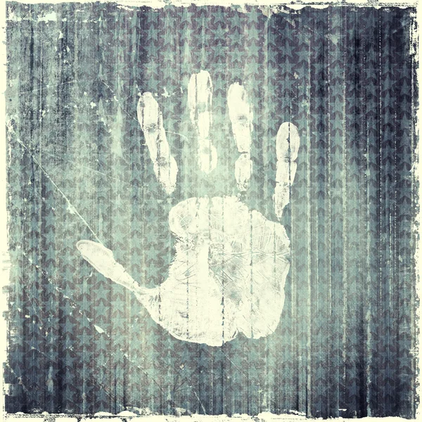 Hand print on grunge background