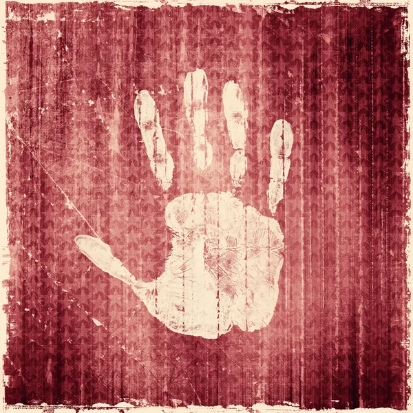 Stampa a mano su sfondo Grunge — Foto Stock