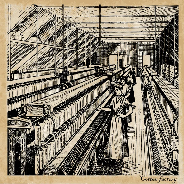 Fábrica de algodão — Fotografia de Stock