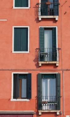 renkli windows Venedik, İtalya