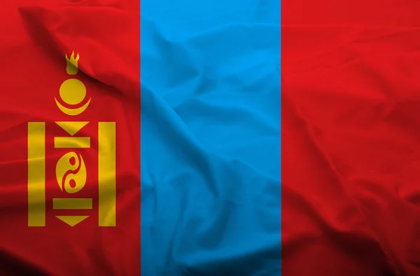 Flagge der Mongolei — Stockfoto