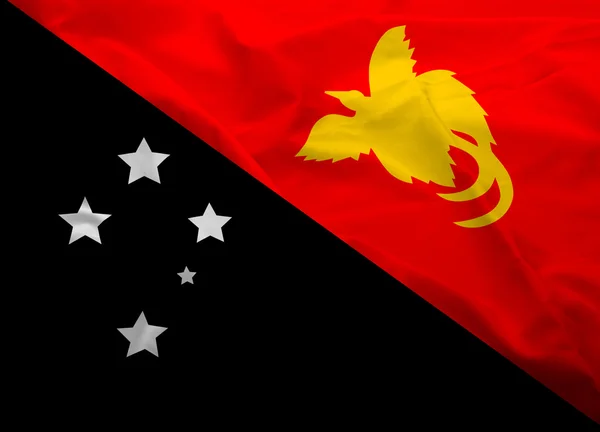 パプア ニューギニアの国旗 — ストック写真