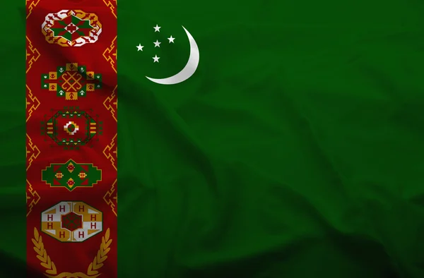 Turkmenistan flagga — Stockfoto