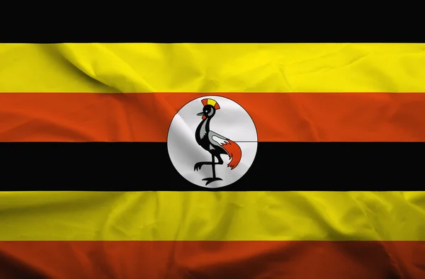 Vlag van Oeganda — Stockfoto