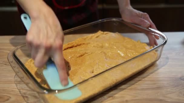 甘い自家製ケーキの準備 — ストック動画