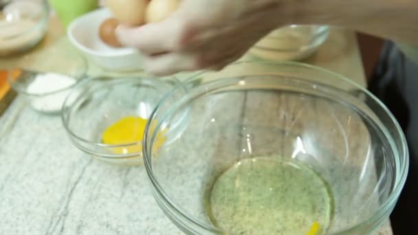 Pasta Için Yumurta Çırp — Stok video