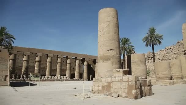 Der Antike Karnak Tempelkomplex Oder Karnak Ägypten — Stockvideo