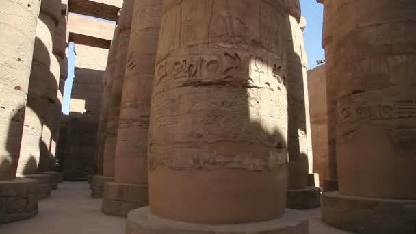 古埃及的卡尔纳克寺庙建筑群或卡尔纳克 — 图库视频影像