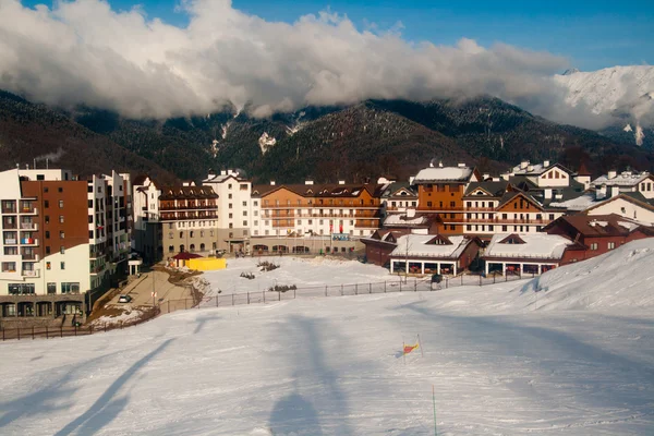 Olympic Village in the mountain cluster in the Olympics, Sochi — Stock Photo, Image