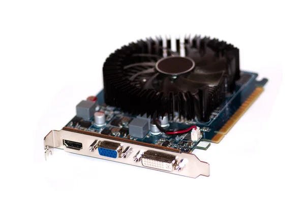 Computer videocard isolated on the white background. — Stock Photo, Image
