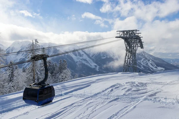 Cable Car Ski Resort Gazprom Sochi Krasnaya Polyana Russia — Stock Photo, Image