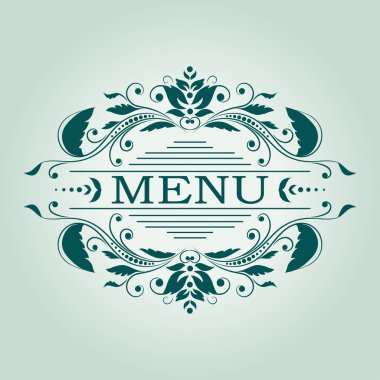 vektör kaligrafi tasarım öğesi menüsü