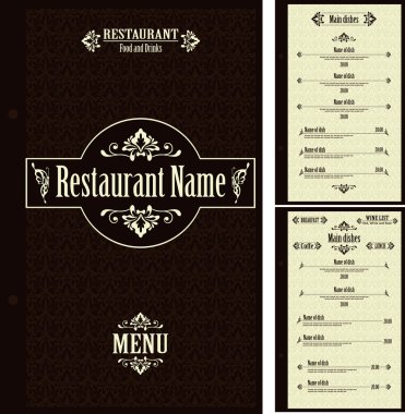 Restaurant menu design template - vector