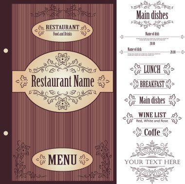 Restoran Menü tasarım şablonu - vektör