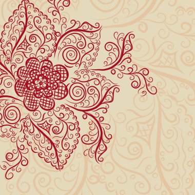 vintage davetiyeli çiçek öğeleri.