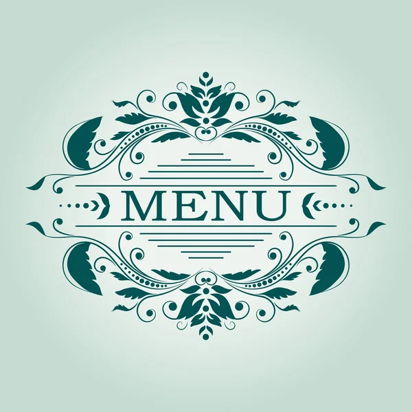 Vector calligraphic design element for menu — Stock Vector