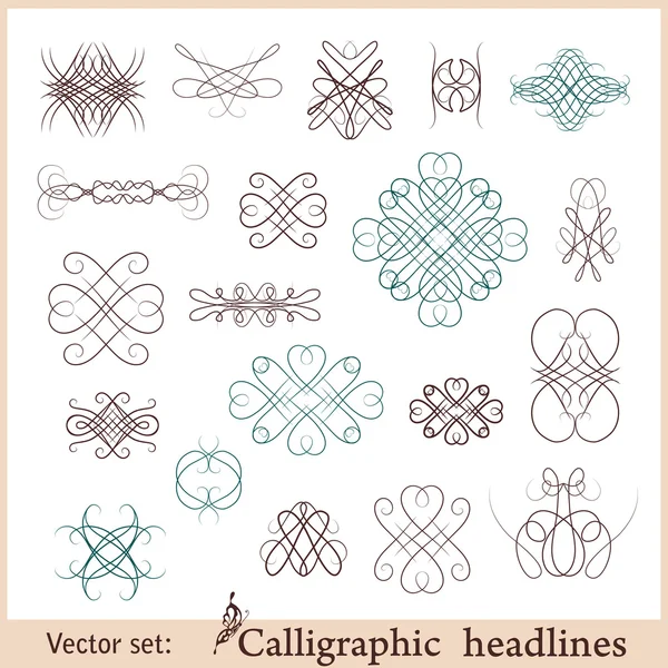 Векторний набір: елементи каліграфічного дизайну для меню або його . — стоковий вектор