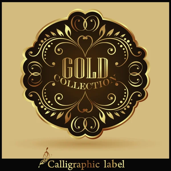 Gouden collectie etiket — Stockvector