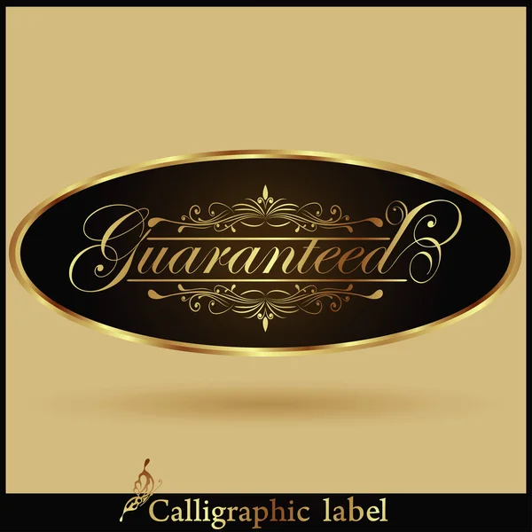 Guaranteed Label — Stockvector