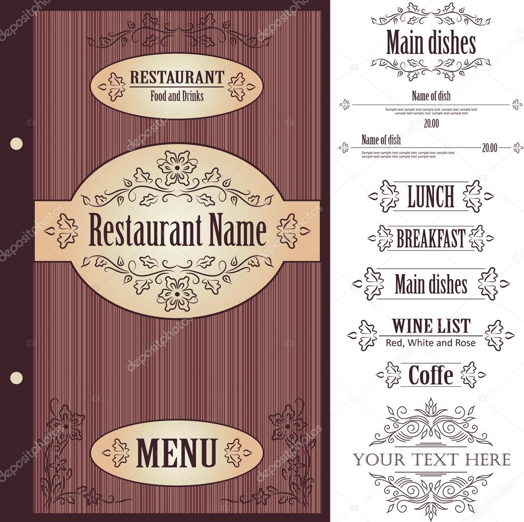 Restaurant menu design template - vector